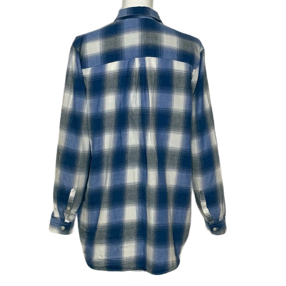 Gap Women’s Long Sleeve Button Down Soft 100% Cotton Flannel Shirt Size L - Picture 3 of 6